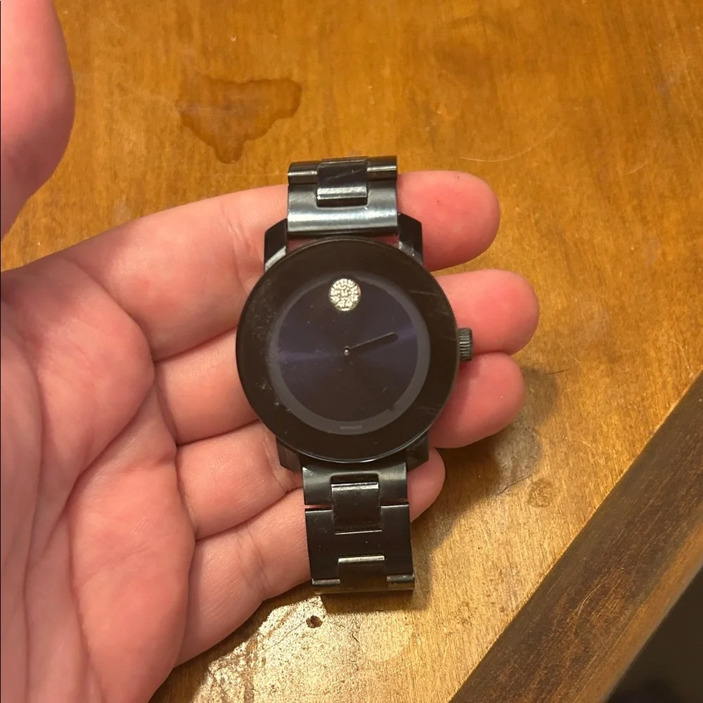 Movado Bold Blue Stainless Steel Bracelet Watch - Picture 3 of 3